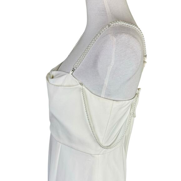 Antonio Melani NWT Daria Crepe Pearl Strap Sleeveless Midi Formal Sheath Dress - Picture 7 of 16